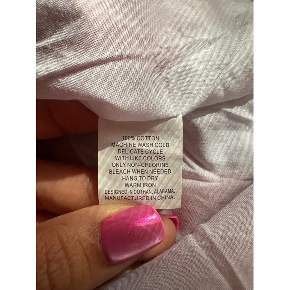 The Oaks Apparel Sarah Beth Plaid Ruffle Bell Sleeve Dress Red White Gray Size 5 - Picture 5 of 5